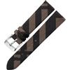 ROUREOX Cinturino in Pelle Fibbia ad Ardiglione in Acciaio Inossidabile, Bracciale di Ricambio Orologio per Burberry BU1938 BU9109 BU9107 BU9014 BU9111-Marrone+Argento 20mm