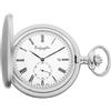 Eichmüller since 1950 - Orologio da tasca, movimento al quarzo, piccoli secondi, data inclusa catena, Argento satinato