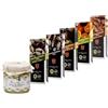 Sicilia Bedda - CIOCCOLATO DI MODICA IGP - 5 Gusti di Cioccolato di Modica SENZA GLUTINE con Crema di Pistacchio 100 Gr. - ANTICA DOLCERIA RIZZA (Mandorla/Tradizionale/Agrumi/Pistacchio/Marsala)