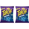 Kajal Takis Blue Heat - 2 patatine per tortilla, 93 g, peperoncino piccante, spuntini messicani, originali, croccanti, piccanti, vegani, importati, ideali per feste con kayal