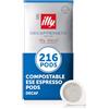 illy Caffè Tostato DECAFFEINATO in cialde E.S.E. - 12 confezioni da 18 cialde, Totale 216 Cialde