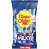 Chupa Chups Lecca Lecca Milky, Lollipop Assortiti Aroma Cacao e Vaniglia, Panna Fragola e Caramel, Busta da 120 Lollipops Monopezzi