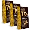 Generico 3X Confetti Crispo 70% Cacao Zenzero Ricoperte di Finissimo Cioccolato Extra Fondente 130g