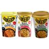 MENDOSA 3X Confezioni per Saikebon Riso Express Pollo e Salsa Teriyaki,Manzo e Salsa di Soia, Verdure e Curry, Noodles Istantanei, Confezione da 3 gusti a scelta