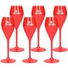 Maison Mumm Bicchieri per Champagne G.H. Mumm in Plastica Rossi | Bicchieri Originali Champagne Mumm | Confezione da 6
