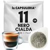 La Capsuleria Caffè NERO, intenso (100 Cialde in Carta) per macchine ESE 44mm, 1 Box da 100 Cialde in bustine salva aroma, gusto deciso e avvolgente, crema densa e persistente (La Capsuleria)