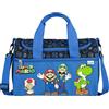Scooli - Borsa sportiva Super Mario per bambini - 23 x 35 x 16 cm - scomparto principale spazioso - tracolla regolabile - accessori per la scuola - borsa a tracolla
