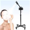 GAOUSD vapozone portatile estetico professionale regolabile in altezza vapore facciale con schermo LCD e ruote, adatto per saloni di bellezza a casa (nero)