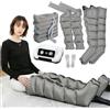 FahQuintuple Pressoterapia per Casa Gambe e Addome e Braccia - 6 Camere Massaggiatore Compressione d'Aria - Linfodrenaggio Professionale Anticellulite, Rilassamento Muscolare (Grey, 2legs+2arms+waist)
