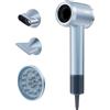 YASHE Asciugacapelli agli ioni di litio, 110.000 giri/min, motore brushless da 1600 W ad alta velocità con flusso d'aria 22 m/s, asciugatura rapida silenziosa, 3 ugelli magnetici, 200 milioni di ioni