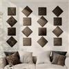 ua acoustics Set di 4 Pannelli acustici decorativi da parete in morbido velluto | Piastrelle fonoassorbenti e insonorizzanti | Pannelli morbidi | [4x Square (25x25cm) | Marrone]
