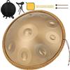 HAND-PAN 440 Hz Handpan Drum 10 Toni 22 Pollici Handpan Instrument Re Minore Handpan Music Percussione Armonica con Risonanza Confortevole Ideale per Principianti Sound Healing Meditazione