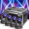 DELIBANG Confezione da 4 luci da 150 W Moving Head LED RGBW Spot Beam Disco DJ con Flycase Flight Case per concerti, feste, matrimoni