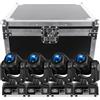 Yespick 4PCS Luci di Scena con 1 Flight Case, Lira LED RGBW Beam Pattern dmx512 DJ Luci da sera per Discoteca KTV Party