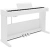 gear4music VISIONKEY-500 Home Pianoforte Digitale 88 Tasti pesati Meccanica della tastiera Pianoforte elettrico Bianco