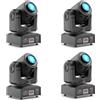 Yespick 4PCS Lyre LED 60W Luce di scena 8 Gobos 8 Colori Illuminazione DJ a testa rotante Beam Moving Head per Festa, DJ, Bar, Club Natale