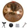 RongJ Handpan armonico Drum Hand Pan 9 10 12 14 Note Strumento a percussione Professionale Handpan in Acciaio con Borsa da Viaggio Decorazione in Corda e Mazze per Meditazione Yoga Zen