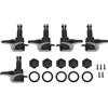 Agatige Peg di Sintonizzazione Meccanica, Pioli di Accordatura dei Bassi sigillati Machine Tuning Pins Sintonizzatore di Basso a 5 Corde per Basso di Precisione e Jazz Bass(Nero)
