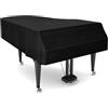 TINDTOP Copertura per pianoforte a coda, in pelle impermeabile e antipolvere, per pianoforte per bambini, lavabile, morbida, con bordo decorato, copertura protettiva completa a triangolo per