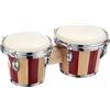 Generic Bongo Drum - Tamburo a percussione in legno massello, strumento musicale, 15,2 cm e 17,8 cm, professionale, con pelle di pecora naturale, design leggero e resistente, per bambini, adulti, principianti