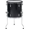 XDrum DD-670 Add-On Set - Pad Dual Zone nel formato 14 x 14 Stand Tom - Con vero fusto in legno - Perfetto complemento per XDrum DD-670 - Black Sparkle