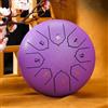 Generico Tamburo da Pioggia per Esterno, Handpan Steel Tongue Drum a 13 Note, con Bacchette e Borsa per Trasporto Strumento a Percussione Chakra da 6 Pollici(Viola,14 inch 15 Note)