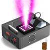 Osusuent Macchina del Fumo da 1500W con 24 LED RGB, d-mx512 e Telecomando per Palco Matrimonio Festa Halloween Natale