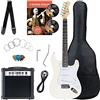 Rocktile Banger's Pack Set Chitarra Elettrica Bianca - Kit Completo per Chitarre Elttriche con Amplificatore 25W, Custodia Morbida, Cavo, Tracolla, Tremolo, Plettri - White Highgloss