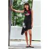 Desigual, Vestito Asimmetrico Orientale, Donna, Poliestere, Nero, L