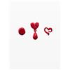 Desigual, orecchini cuore rosso Zalio, Rosso, U