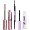Maybelline New York Kit Occhi, Con Mascara e Matita e Gel per Sopracciglia, Sguardo Intenso e Definito, Minimalist Eye Look Routine, Mascara Sky High, Matita Ultra Slim Brow, Gel Super Lock Brow Glue