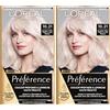 L'Oreal Paris Tinta permanente per capelli L'Oréal Paris Preference 10.21 Stockholm biondo molto chiaro perlato (Confezione da 2)