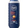 NIVEA MEN Doccia Shampoo Fresh Sport 250 ml, Docciaschiuma uomo 3 in 1 per viso, corpo e capelli, Bagnoschiuma uomo con Elettroliti, Profumo rinfrescante, pH neutro, Tutti i tipi di pelle