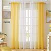 July Joy Ombre - Tende trasparenti in finto lino, per camera da letto e soggiorno, con tasca per asta, filtro della privacy e della luce, 2 tonalità reversibili, in voile, semi-finestra, set di 2 pannelli,