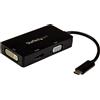 StarTech Adattatore multiporta USB-C StarTech.com - 3-in-1 da USB-C a HDMI, DVI o VGA, USB Type-C, uscita DVI, uscita HDMI, uscita VGA (D-Sub), 3840 x 2160 pixel