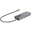 StarTech.com Adattatore USB C Multiporta, Video HDMI 4K 60Hz, Hub USB 3.2 a 3 porte USB-A 5Gbps , 100W Power Delivery Pass-Through, GbE, Cavo integrato da 30cm, Docking Station per laptop /Mini Dock da viaggio