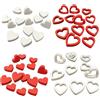XDGBGFN 100 pezzi, decorazione a forma di cuore, in legno, rosso, bianco, decorazione per la tavola di nozze, baby shower, San Valentino, feste, compleanni, anniversari