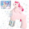 Mecctuck Bolle di Sapone Bambini, Sparabolle di Sapone, Pistola Spara Bolle di Sapone Automatico, Design Unicorno, Regalo per Feste Estive e Matrimoni