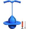 HTU Pogo con Maniglia e Pompa Bounce Jump Trick Board per Bambini (Blu)