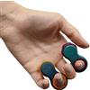 LIGHTBULB IDEAS Yogi Giocattolo Fidget, Spinner Fidget per Adulti, Sollievo dall'ansia, Perfetto per ADHD, ADD e Autismo, Giochi Fidget Silenziosi per Adulti e Bambini, Cinque Dimensioni di Anelli - Confezione da 2