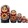 Generico Matrioska Per Adulti,5 Pezzi Matriosche Fatte a Mano Figure da Tavolo - Scultura in Legno Dipinta a Mano, Decorazione Casa per Stanza Bambini Centro Tavola Festività Ingresso
