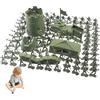 Suxdlan Set di soldatini Giocattolo da 100 Pezzi, soldatini antichi Giocattoli Action Figure per Uomini dell'Esercito con Modello di Scena per Regali per Feste di Compleanno per Ragazzi