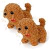 DAOUZL Cane Robot Interattivo, 2x Cagnolino Elettronico Realistico che Cammina e Abbaia - Giocattolo Cane di Peluche con Movimento e Suono - Regalo per Bambini e Bambine 2 3 4 5 6 7 Anni