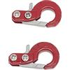 KEEDA RC Crawler Ganci in metallo per verricello, accessori per rimorchio per auto radiocomandate 1/10 Assiale SCX10 Tamiya RC4WD D90 D110 TF2 TRX4 (rosso)