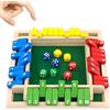 Ycaaeo Shut The Box Giocatori, Shut The Box Gioco da Tavolo, Gioco di Dadi in Legno, Dadi da Game, Wooden Dice Game, 4 Giocatori, in 4 Colori, Adatto a Bambini e Adulti
