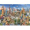 AveJoys Puzzle per Adulti 1000 Pezzi Attrazioni Turistiche Europee 70 x 50 cm Puzzle per Adulti Gioco Educativo Sfida 1000 Pezzi Puzzle per Adulti