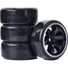 KEEDA RC Drift Auto Plastica Cerchio e Pneumatico, 63 mm Pneumatici rigidi per 1/10 HSP Tamiya HPI Kyosho Racing Drifting Auto