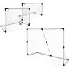 Mondo Toys - Goal Post 2 in 1 - Set 1 o 2 Porta da Calcio per Bambini con Rete - a partire da 3 anni. Pallone Mini Ball INCLUSO - colore bianco / nero - 18054