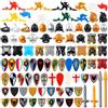Funwetrike Kit di Accessori per Armi Medievali - Confezione da 60 Pezzi con Scudo, Compatibile con le Principali Marche