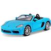 Burago Bburago Porsche 718 Boxster: modello auto in scala 1:24, porte apribili, 19 cm, blu (18-21087BL)